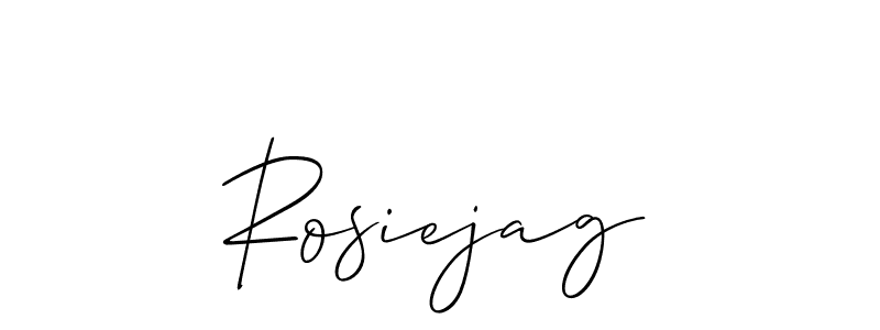 Also we have Rosiejag name is the best signature style. Create professional handwritten signature collection using Allison_Script autograph style. Rosiejag signature style 2 images and pictures png