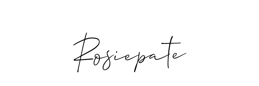 Make a beautiful signature design for name Rosiepate. With this signature (Allison_Script) style, you can create a handwritten signature for free. Rosiepate signature style 2 images and pictures png