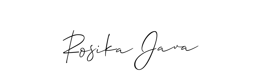 Similarly Allison_Script is the best handwritten signature design. Signature creator online .You can use it as an online autograph creator for name Rosika Java. Rosika Java signature style 2 images and pictures png