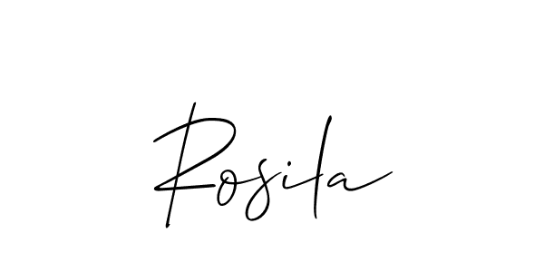 It looks lik you need a new signature style for name Rosila. Design unique handwritten (Allison_Script) signature with our free signature maker in just a few clicks. Rosila signature style 2 images and pictures png