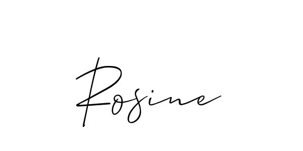 Use a signature maker to create a handwritten signature online. With this signature software, you can design (Allison_Script) your own signature for name Rosine. Rosine signature style 2 images and pictures png