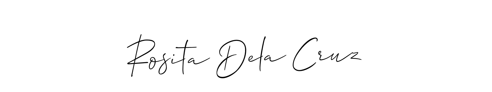 Use a signature maker to create a handwritten signature online. With this signature software, you can design (Allison_Script) your own signature for name Rosita Dela Cruz. Rosita Dela Cruz signature style 2 images and pictures png