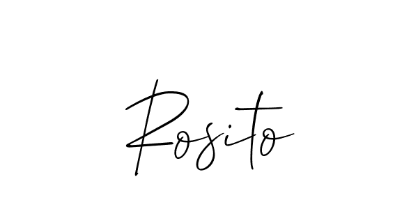 You can use this online signature creator to create a handwritten signature for the name Rosito. This is the best online autograph maker. Rosito signature style 2 images and pictures png