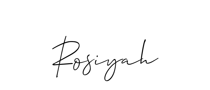 Allison_Script is a professional signature style that is perfect for those who want to add a touch of class to their signature. It is also a great choice for those who want to make their signature more unique. Get Rosiyah name to fancy signature for free. Rosiyah signature style 2 images and pictures png