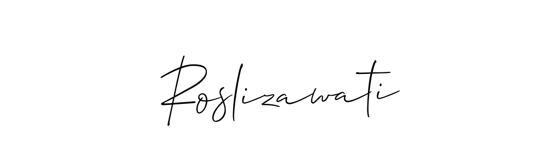 Similarly Allison_Script is the best handwritten signature design. Signature creator online .You can use it as an online autograph creator for name Roslizawati. Roslizawati signature style 2 images and pictures png
