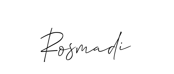 It looks lik you need a new signature style for name Rosmadi. Design unique handwritten (Allison_Script) signature with our free signature maker in just a few clicks. Rosmadi signature style 2 images and pictures png