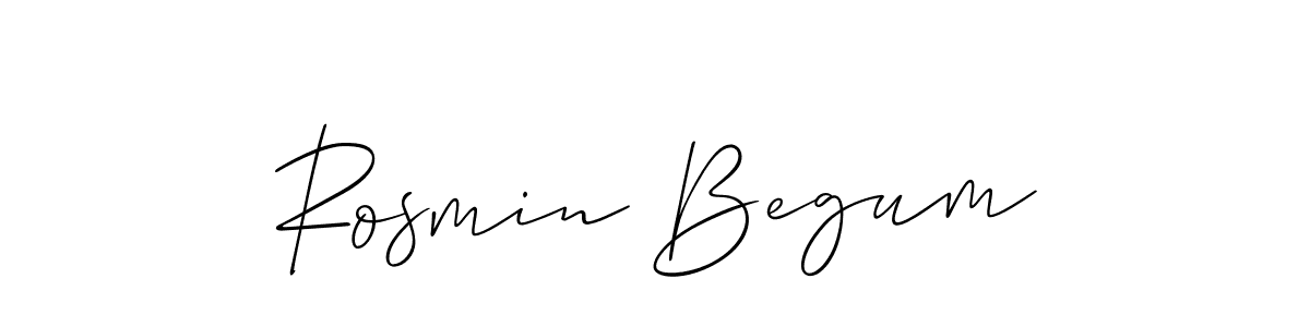 You should practise on your own different ways (Allison_Script) to write your name (Rosmin Begum) in signature. don't let someone else do it for you. Rosmin Begum signature style 2 images and pictures png
