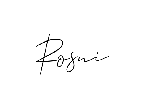 Also we have Rosni name is the best signature style. Create professional handwritten signature collection using Allison_Script autograph style. Rosni signature style 2 images and pictures png