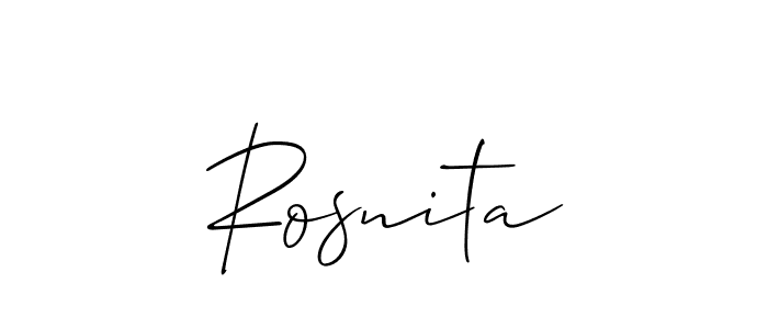 Also we have Rosnita name is the best signature style. Create professional handwritten signature collection using Allison_Script autograph style. Rosnita signature style 2 images and pictures png