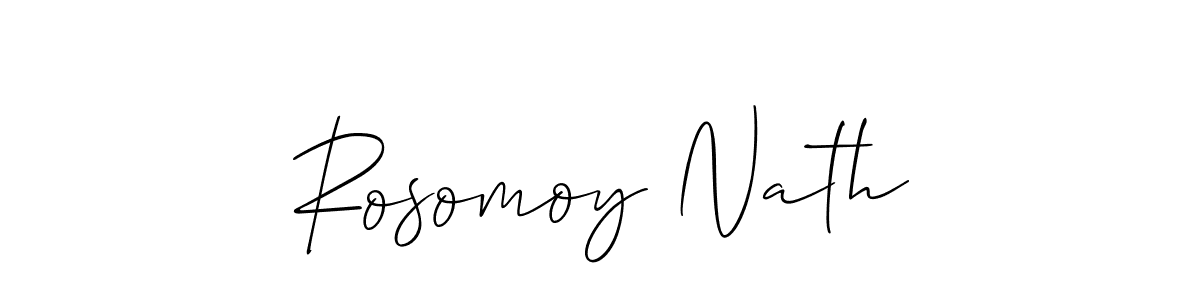 How to Draw Rosomoy Nath signature style? Allison_Script is a latest design signature styles for name Rosomoy Nath. Rosomoy Nath signature style 2 images and pictures png