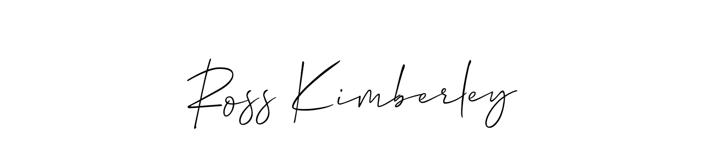 Make a short Ross Kimberley signature style. Manage your documents anywhere anytime using Allison_Script. Create and add eSignatures, submit forms, share and send files easily. Ross Kimberley signature style 2 images and pictures png