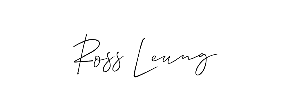 Allison_Script is a professional signature style that is perfect for those who want to add a touch of class to their signature. It is also a great choice for those who want to make their signature more unique. Get Ross Leung name to fancy signature for free. Ross Leung signature style 2 images and pictures png