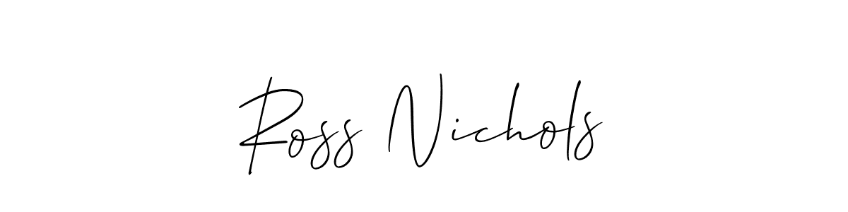 Use a signature maker to create a handwritten signature online. With this signature software, you can design (Allison_Script) your own signature for name Ross Nichols. Ross Nichols signature style 2 images and pictures png