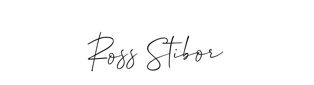 You should practise on your own different ways (Allison_Script) to write your name (Ross Stibor) in signature. don't let someone else do it for you. Ross Stibor signature style 2 images and pictures png