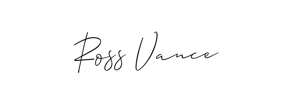 The best way (Allison_Script) to make a short signature is to pick only two or three words in your name. The name Ross Vance include a total of six letters. For converting this name. Ross Vance signature style 2 images and pictures png