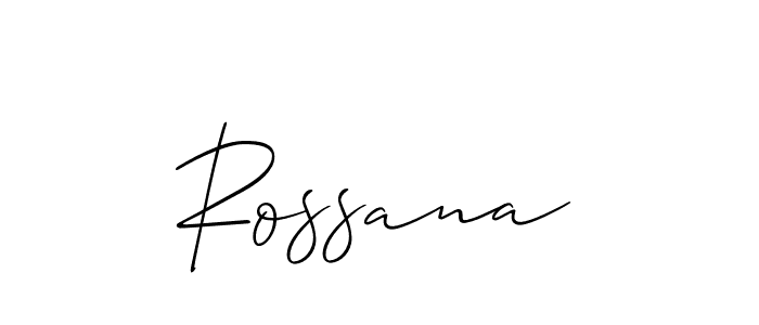 How to make Rossana signature? Allison_Script is a professional autograph style. Create handwritten signature for Rossana name. Rossana signature style 2 images and pictures png