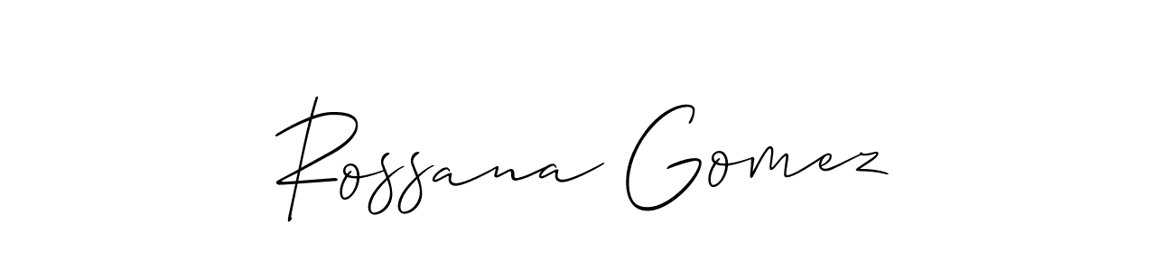 Also You can easily find your signature by using the search form. We will create Rossana Gomez name handwritten signature images for you free of cost using Allison_Script sign style. Rossana Gomez signature style 2 images and pictures png