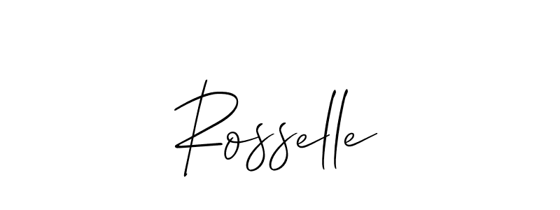 Rosselle stylish signature style. Best Handwritten Sign (Allison_Script) for my name. Handwritten Signature Collection Ideas for my name Rosselle. Rosselle signature style 2 images and pictures png