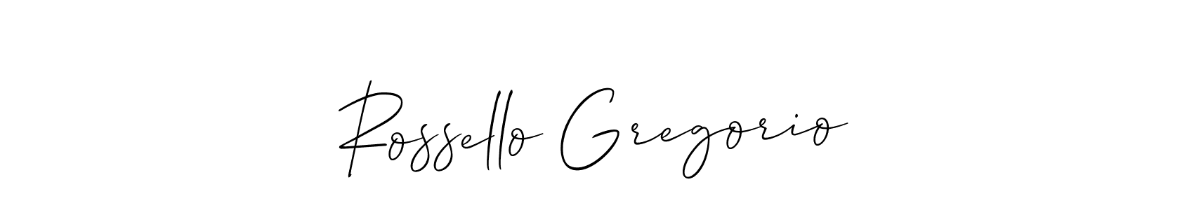 Design your own signature with our free online signature maker. With this signature software, you can create a handwritten (Allison_Script) signature for name Rossello Gregorio. Rossello Gregorio signature style 2 images and pictures png