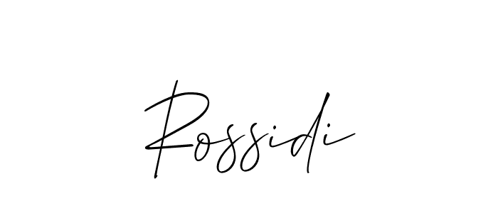 Make a beautiful signature design for name Rossidi. With this signature (Allison_Script) style, you can create a handwritten signature for free. Rossidi signature style 2 images and pictures png