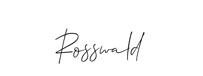 It looks lik you need a new signature style for name Rosswald. Design unique handwritten (Allison_Script) signature with our free signature maker in just a few clicks. Rosswald signature style 2 images and pictures png