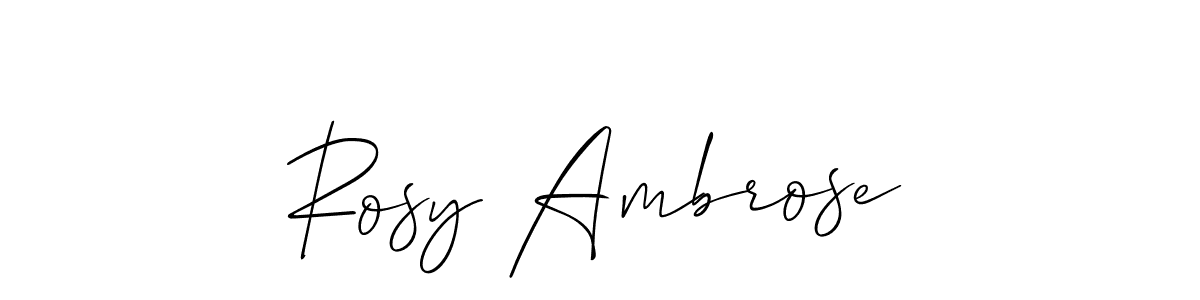 How to Draw Rosy Ambrose signature style? Allison_Script is a latest design signature styles for name Rosy Ambrose. Rosy Ambrose signature style 2 images and pictures png