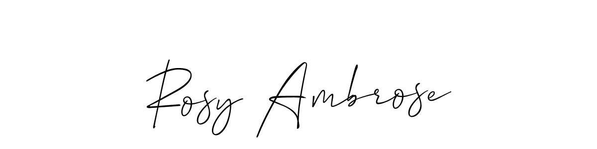 How to Draw Rosy Ambrose signature style? Allison_Script is a latest design signature styles for name Rosy Ambrose. Rosy Ambrose signature style 2 images and pictures png