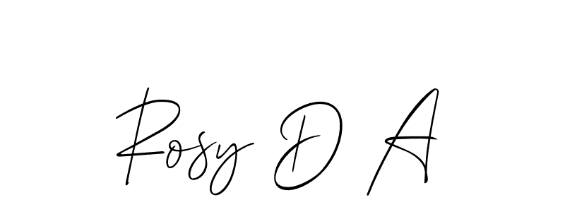 The best way (Allison_Script) to make a short signature is to pick only two or three words in your name. The name Rosy D A include a total of six letters. For converting this name. Rosy D A signature style 2 images and pictures png