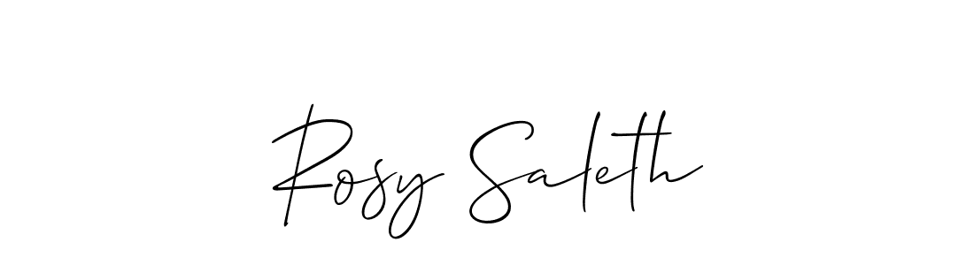 It looks lik you need a new signature style for name Rosy Saleth. Design unique handwritten (Allison_Script) signature with our free signature maker in just a few clicks. Rosy Saleth signature style 2 images and pictures png