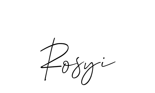 Make a beautiful signature design for name Rosyi. With this signature (Allison_Script) style, you can create a handwritten signature for free. Rosyi signature style 2 images and pictures png