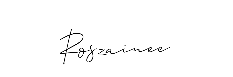 Make a beautiful signature design for name Roszainee. With this signature (Allison_Script) style, you can create a handwritten signature for free. Roszainee signature style 2 images and pictures png