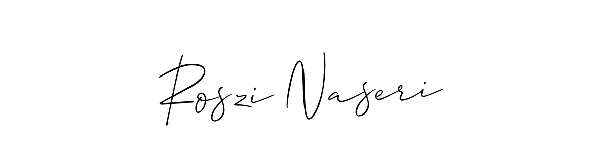 The best way (Allison_Script) to make a short signature is to pick only two or three words in your name. The name Roszi Naseri include a total of six letters. For converting this name. Roszi Naseri signature style 2 images and pictures png