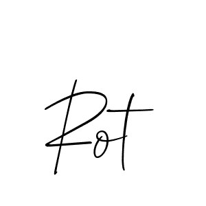 How to make Rot signature? Allison_Script is a professional autograph style. Create handwritten signature for Rot name. Rot signature style 2 images and pictures png