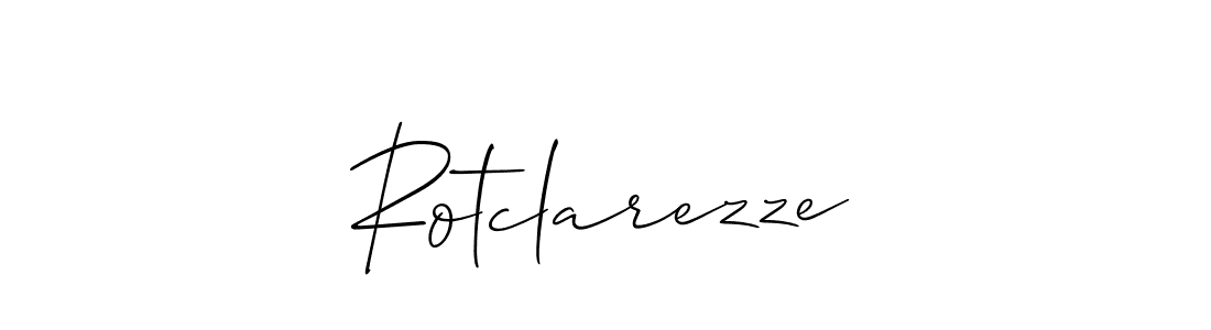 Make a short Rotclarezze signature style. Manage your documents anywhere anytime using Allison_Script. Create and add eSignatures, submit forms, share and send files easily. Rotclarezze signature style 2 images and pictures png