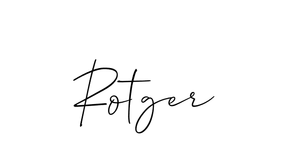 Create a beautiful signature design for name Rotger. With this signature (Allison_Script) fonts, you can make a handwritten signature for free. Rotger signature style 2 images and pictures png