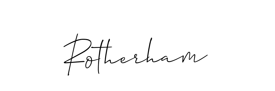 Design your own signature with our free online signature maker. With this signature software, you can create a handwritten (Allison_Script) signature for name Rotherham. Rotherham signature style 2 images and pictures png