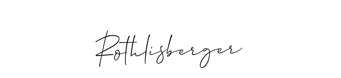 Use a signature maker to create a handwritten signature online. With this signature software, you can design (Allison_Script) your own signature for name Rothlisberger. Rothlisberger signature style 2 images and pictures png