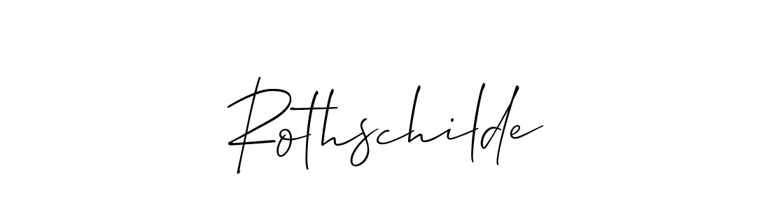 You should practise on your own different ways (Allison_Script) to write your name (Rothschilde) in signature. don't let someone else do it for you. Rothschilde signature style 2 images and pictures png
