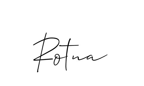 How to make Rotna name signature. Use Allison_Script style for creating short signs online. This is the latest handwritten sign. Rotna signature style 2 images and pictures png