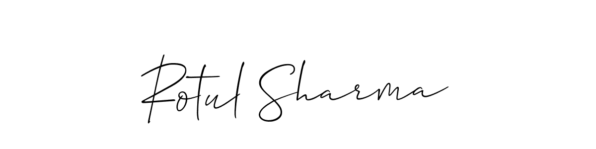 Similarly Allison_Script is the best handwritten signature design. Signature creator online .You can use it as an online autograph creator for name Rotul Sharma. Rotul Sharma signature style 2 images and pictures png