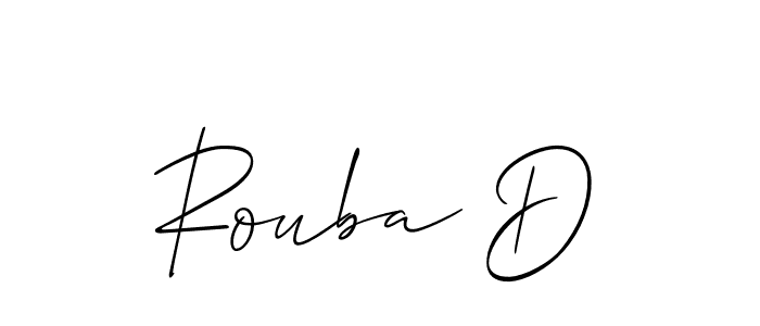 Check out images of Autograph of Rouba D name. Actor Rouba D Signature Style. Allison_Script is a professional sign style online. Rouba D signature style 2 images and pictures png