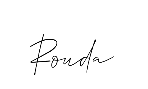 It looks lik you need a new signature style for name Rouda. Design unique handwritten (Allison_Script) signature with our free signature maker in just a few clicks. Rouda signature style 2 images and pictures png