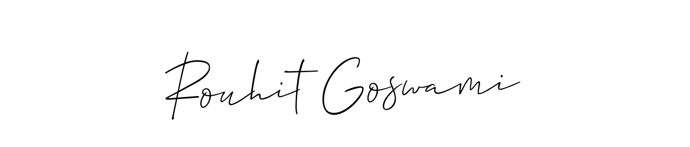 It looks lik you need a new signature style for name Rouhit Goswami. Design unique handwritten (Allison_Script) signature with our free signature maker in just a few clicks. Rouhit Goswami signature style 2 images and pictures png