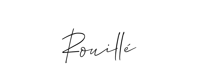 It looks lik you need a new signature style for name Rouillé. Design unique handwritten (Allison_Script) signature with our free signature maker in just a few clicks. Rouillé signature style 2 images and pictures png