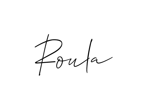Create a beautiful signature design for name Roula. With this signature (Allison_Script) fonts, you can make a handwritten signature for free. Roula signature style 2 images and pictures png