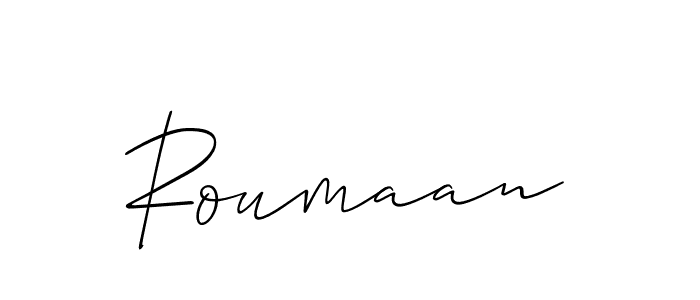 Best and Professional Signature Style for Roumaan. Allison_Script Best Signature Style Collection. Roumaan signature style 2 images and pictures png
