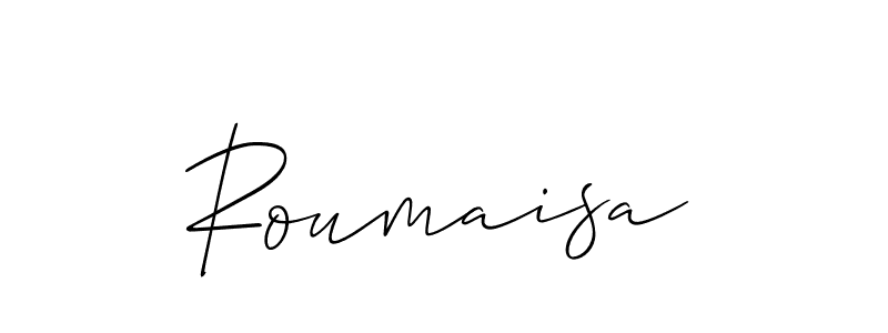 Create a beautiful signature design for name Roumaisa. With this signature (Allison_Script) fonts, you can make a handwritten signature for free. Roumaisa signature style 2 images and pictures png