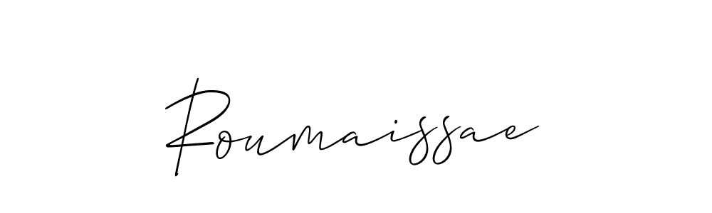 It looks lik you need a new signature style for name Roumaissae. Design unique handwritten (Allison_Script) signature with our free signature maker in just a few clicks. Roumaissae signature style 2 images and pictures png