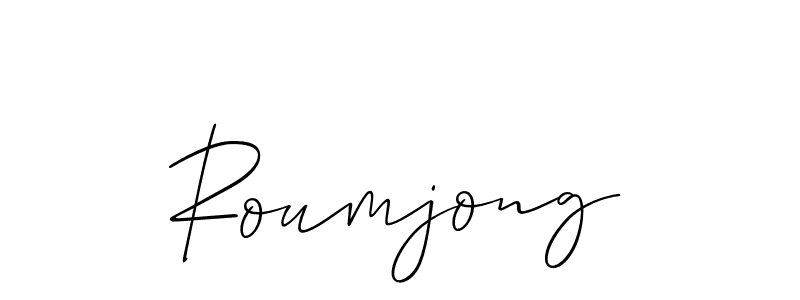 Once you've used our free online signature maker to create your best signature Allison_Script style, it's time to enjoy all of the benefits that Roumjong name signing documents. Roumjong signature style 2 images and pictures png