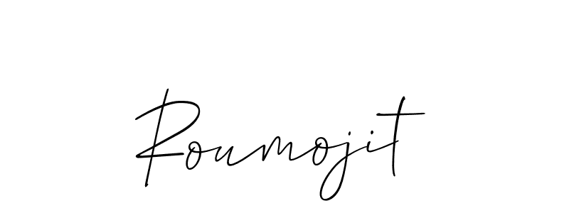 Similarly Allison_Script is the best handwritten signature design. Signature creator online .You can use it as an online autograph creator for name Roumojit. Roumojit signature style 2 images and pictures png